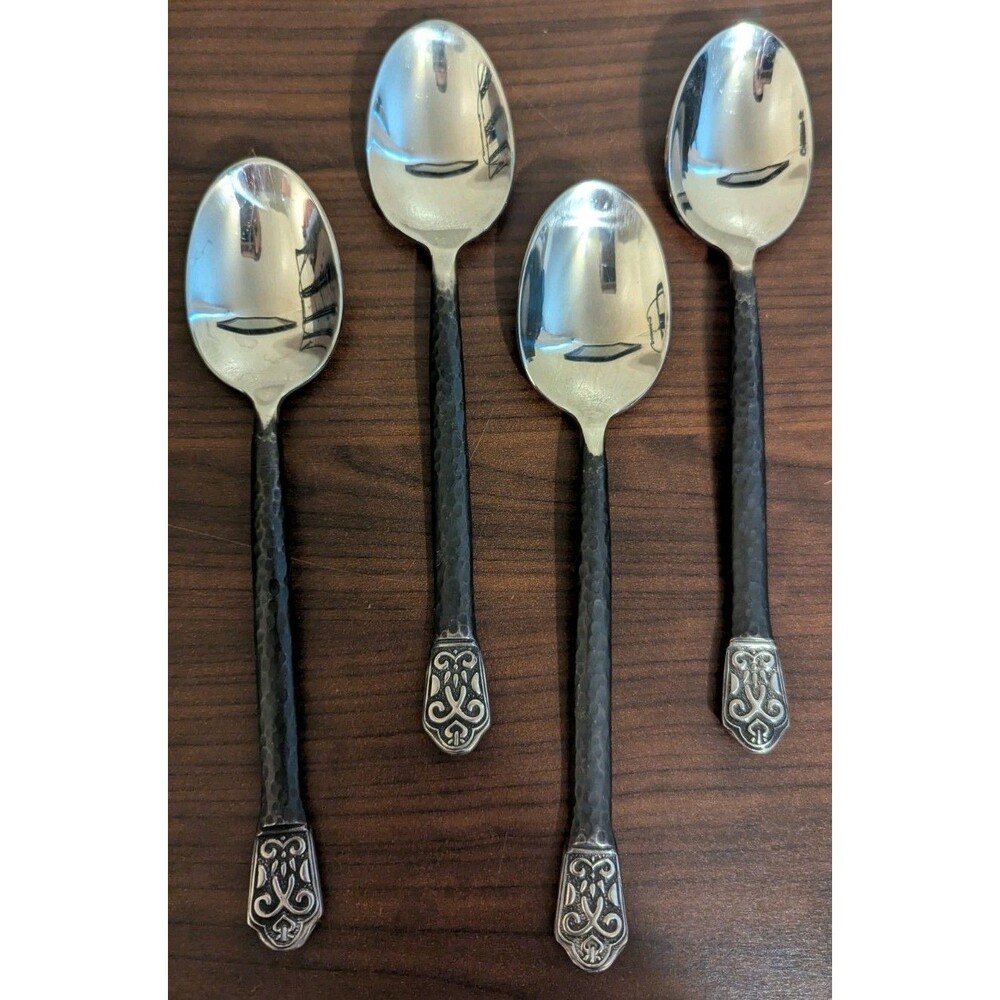 Gourmet Settings AVALON 4 Tablespoons Stainless Hammered GS 18/10 Silverware